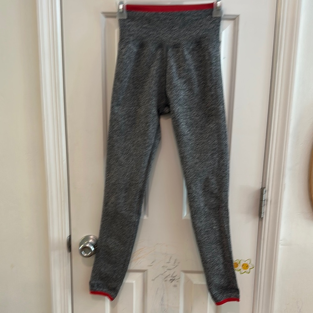 Athleta Gray and Red Leggings